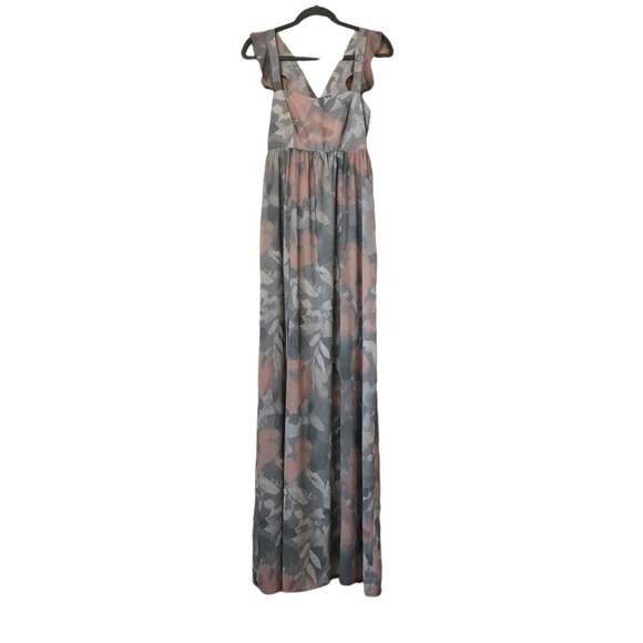 Show me your Mumu NWT June Maxi Dress Sage I Do Floral Green Blush - Picture 7 of 16